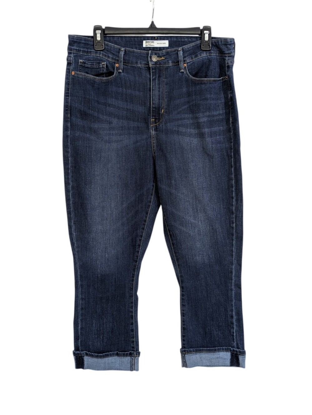 Levi Strauss Signature Mid Rise Capri Jeans - Size 16 Womens 33